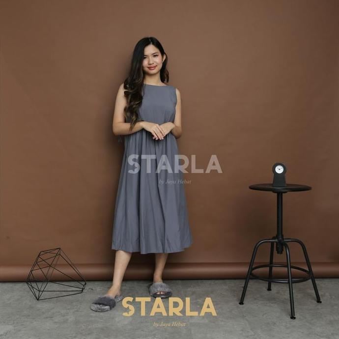 LONG SILK TANKTOP DRESS PLAIN RUFFLE PIYAMA WANITA SLEEVELESS EVA