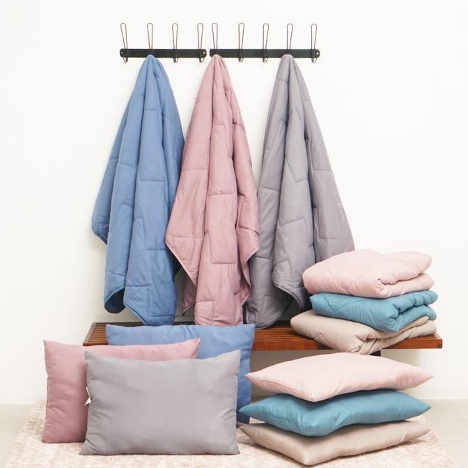 bedcover / selimut / bedcover microfiber informa - Merah Muda MS17