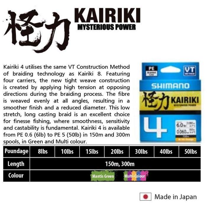 SENAR PE SHIMANO KAIRIKI X4