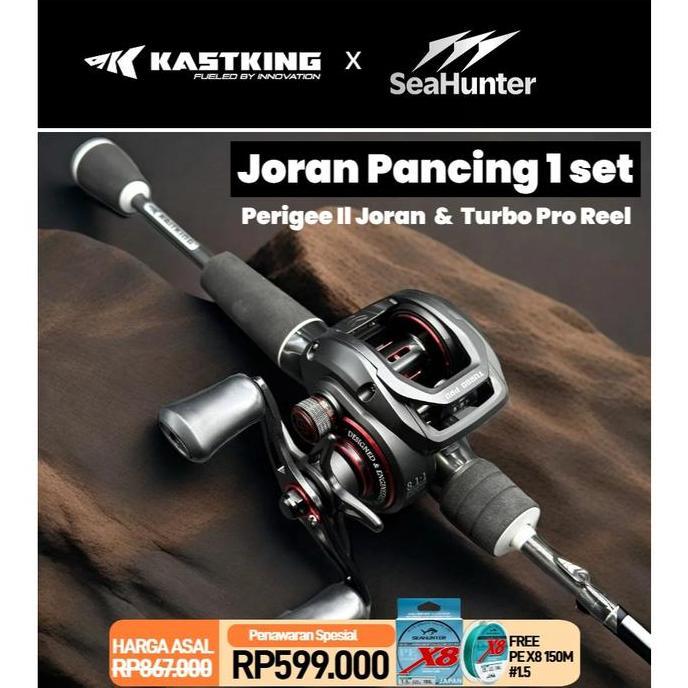 Termurah [Official] Seahunter X Kastking Joran Pancing 1 Set = Perigee Ii Joran Ul Power Rod +Turbo 