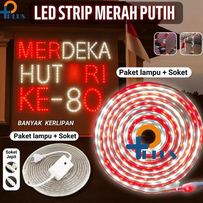 Led Strip Lampu Dekorasi 17 Agustus / Lampu 17 Agustus Merah Putih / Spesial 17 Agustus / Lampu Hias