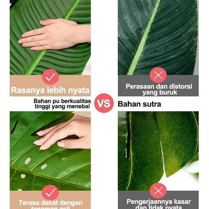 Lydiaowbear - Daun Palem Plastik/Pohon 180Cm/Pohon Pisang Artifisial/Dekorasi Pohon Besar