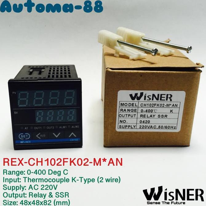Wisner Rex-C100 Ch102 Digital Pid Temperature Controller Input Thermocouple Type K Out Relay Ssr 0 -