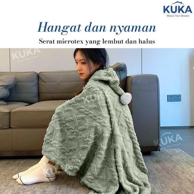 Kuka Gallery Selimut Jaket Anak Dewasa Dengan Kancing Uk 100X140Cm Hoodie Blanket Lembut Tebal Dan N