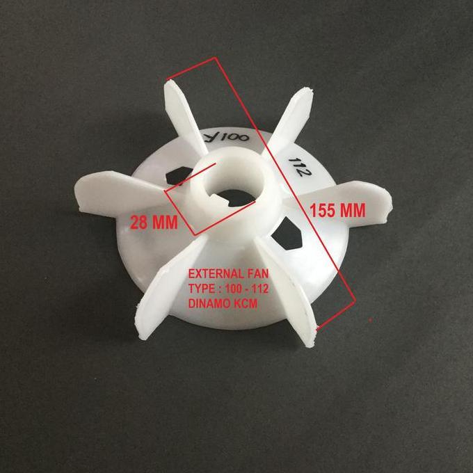 Rcg- Y100 112 Kipas Dinamo As 28Mm Kipas Electro Motor Kipas Motor External Fan Y112 Y100-112