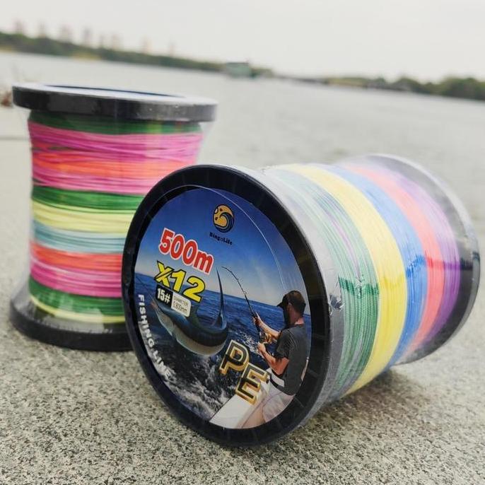 Senar PE X16 Mancing Laut 500m Kuat Benang PE X12 Tuna Kerapu Sturgeon