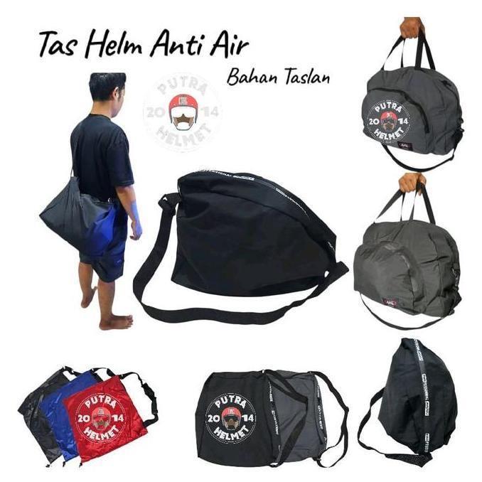 Tas Helm Premium Waterproof | Sarung Helm Anti Air | Tas Slempang Universal | Cover Helm Anti Air
