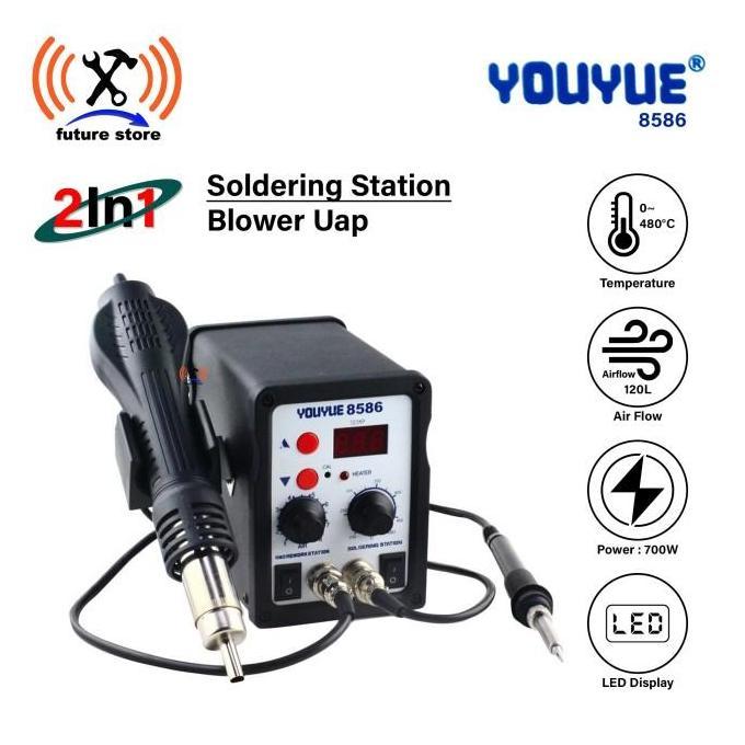 YOUYUE 8586 Blower Uap Digital - Solder Uap Digital Display