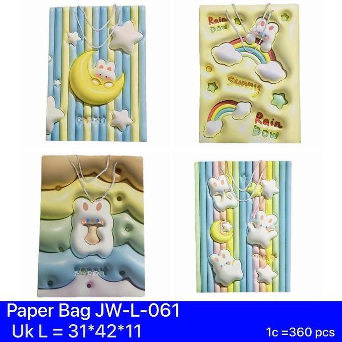 PAPER BAG JW-M-061 [PCS] Tas Kertas Motif Unik