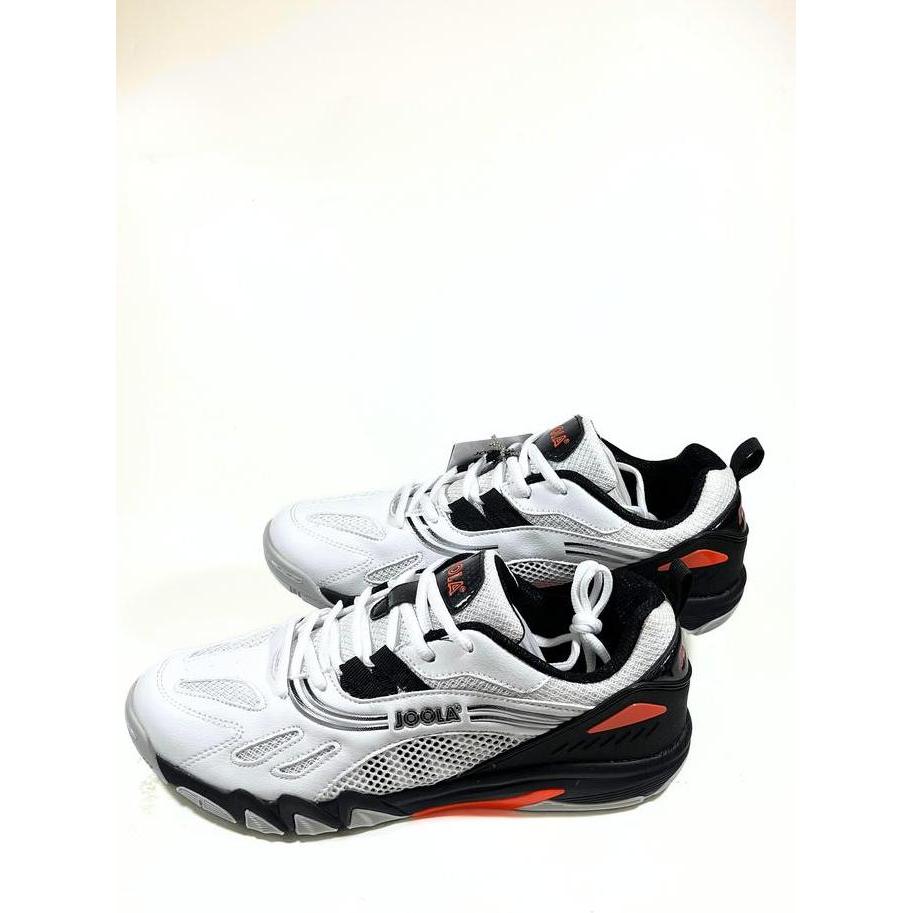 mercusuar.cv Joola Sepatu Olahraga Serbaguna untuk Tennis Meja Badminton Voli Warna Ungu Putih Hitam