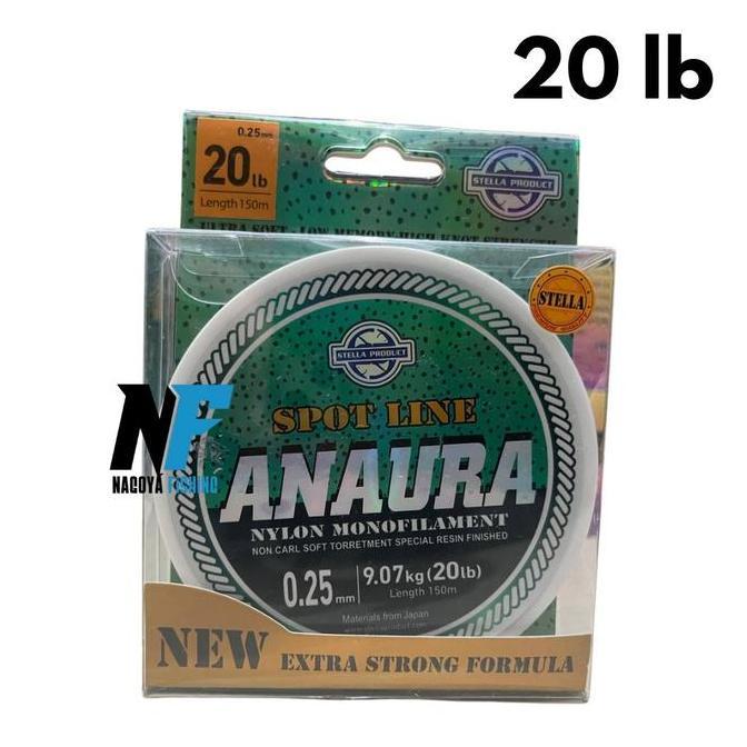 Senar Pancing Stella Anaura 150m Nylon Monofilament Super Strong Senar Pancing Bandeng Anti Keriting