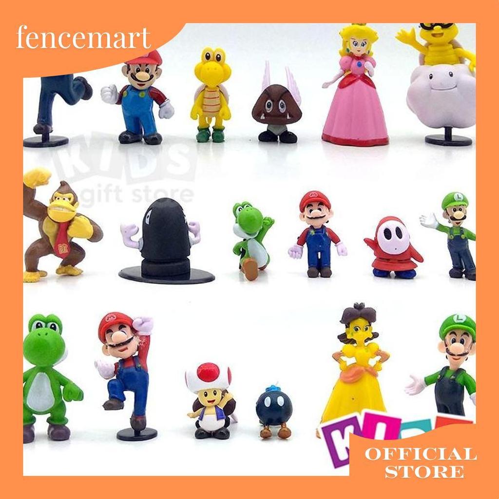 Nintendo Super Mario Figure 18pcs - Mainan Figur KGS Ori