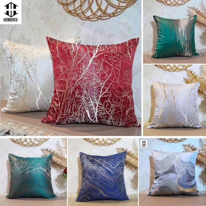 Sarung Bantal Kursi Sofa 45x45 50x50 Velvet Mewah Minimalis