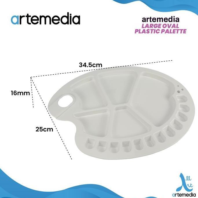 Palet Lukis Artemedia Oval Plastic Palette