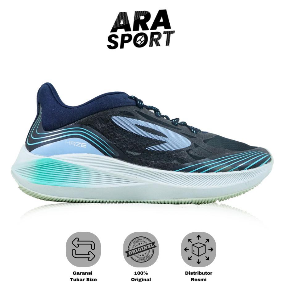 Sepatu Lari 910 Original Haze Vision 1.0 - Biru Tua/Abu/Hijau