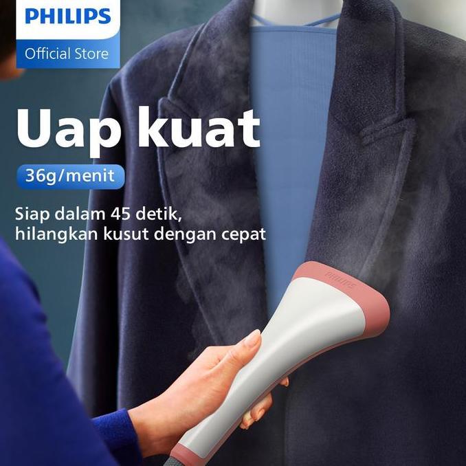 Tronix- Philips Stand Steamer 1000 Series - Ste10/40 - Pink - Setrika Uap, Strika Uap, Philips Setri