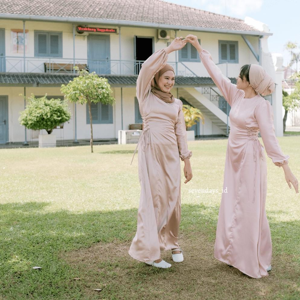 DAPHNE DRESS / SATIN DRESS / GAMIS SATIN MURAH