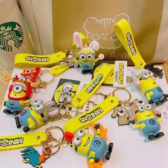 Gantungan Kunci Tas Shio Karakter Minions Keychain Minion Bob Stuart