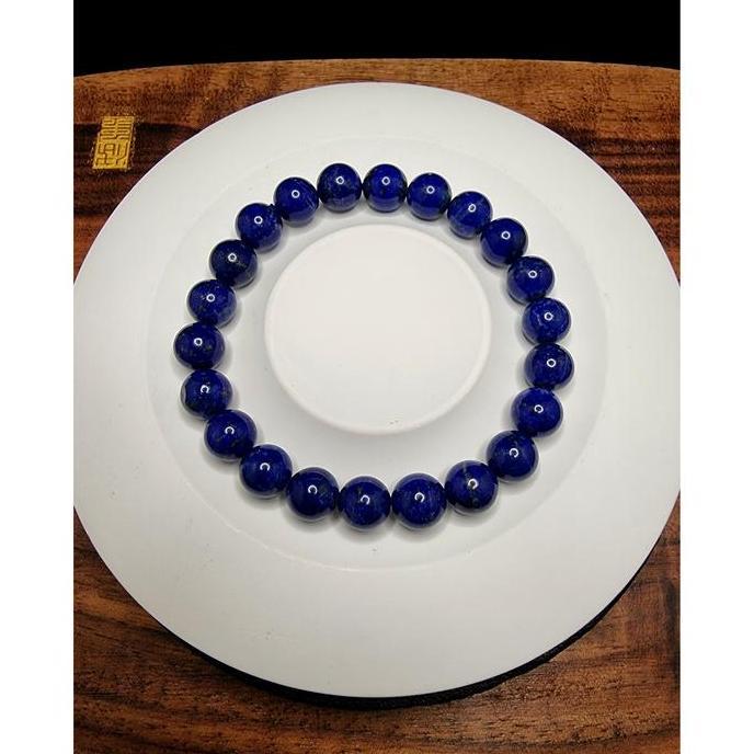 Gelang Batu Lapis Lazuli Lazuri Afghanistan Full Natural 5A 8.5mm C1672