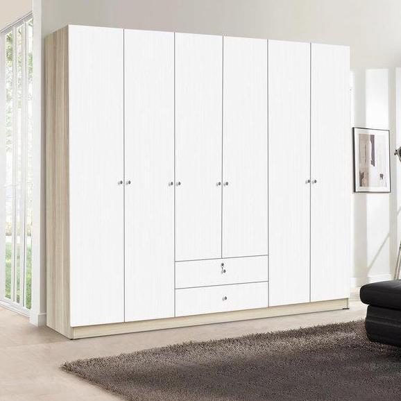 Terlaris Kirana Morris - Lemari Pakaian Kayu 6 Pintu Putih Wardrobe Jumbo Modern Minimalis