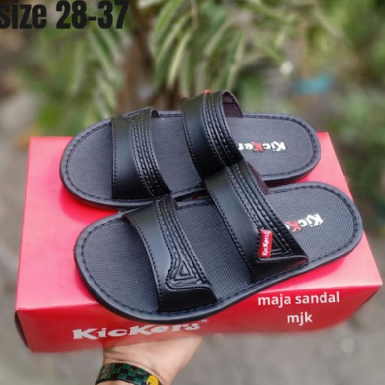 Free Ongkir Sandal Anak Kicres Slop Ban 2 Sandal Anak Kulit Size 28-37 Sandal Anak Laki Laki Slop Mu