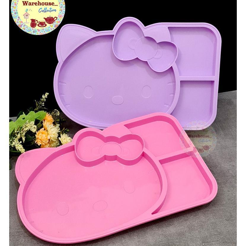Piring plastik baby segi Dessert Plate 12" inch  hello kitty / piring hello kitty technoplast