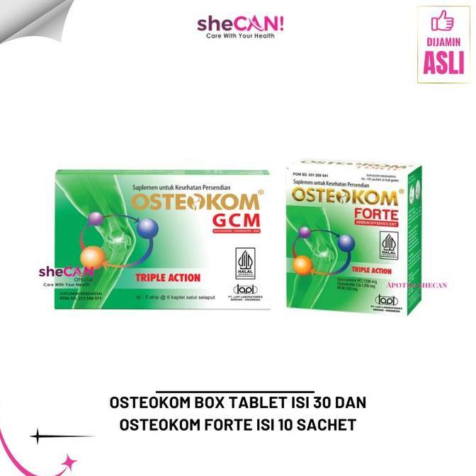 Medova Osteokom GCM isi 30 dan osteokom forte isi 10 sachet (READY)