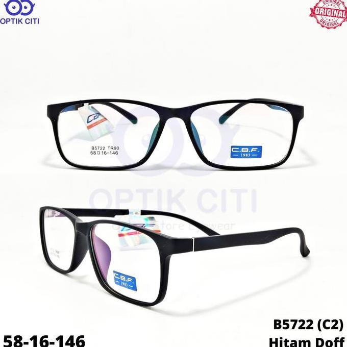 FRAME KACAMATA PRIA KOTAK SIZE BESAR CBF 5722 ORIGINAL RINGAN LENTUR
