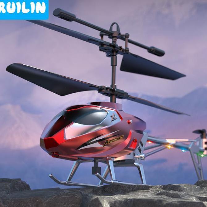 Toys- Mainan Helikopter Remote Control 2,5 Channel Helikopter Ukuran Besar Ada Lampu Berrna