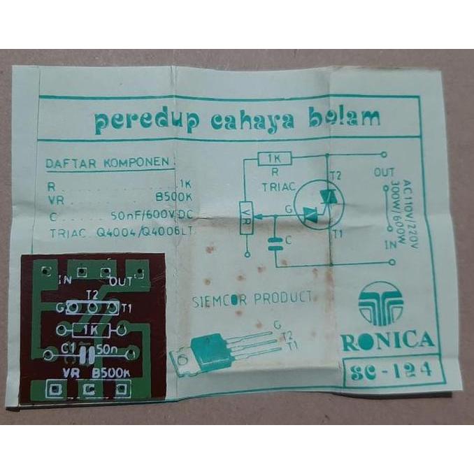 populer] PCB Peredup cahaya Bohlam | Ronica SC-124