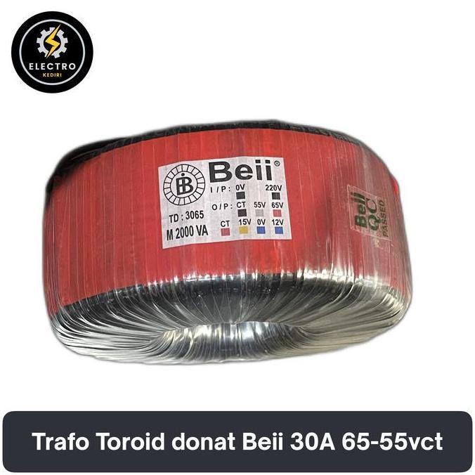 =====] Trafo Toroid 30a tembaga 55 65v ct BEII | trafo donat Beii 30 A 65-55vct