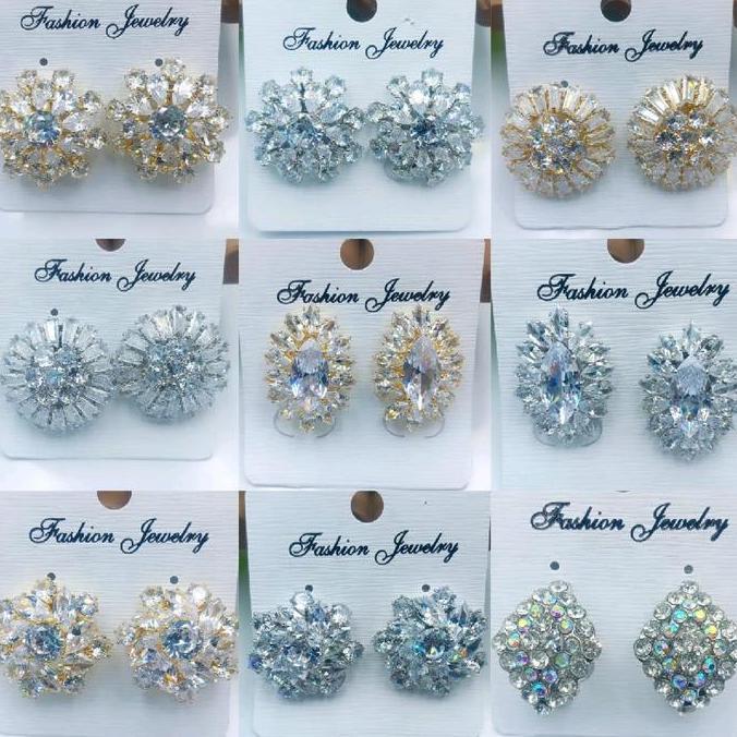ZIRCON EARRING // ANTING JEPIT ZIRCON // GIWANG MATA ZIRCON // ANTING PENGANTIN // ANTING JEPIT HIJA