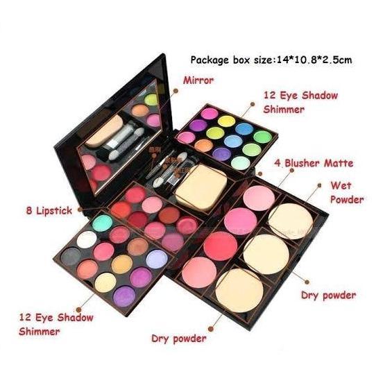 Waiyulimanshop - [Satu Set] ADS Make Up Set Pallate - Eyeshadow Palette Mix Warna / Make Up Kit