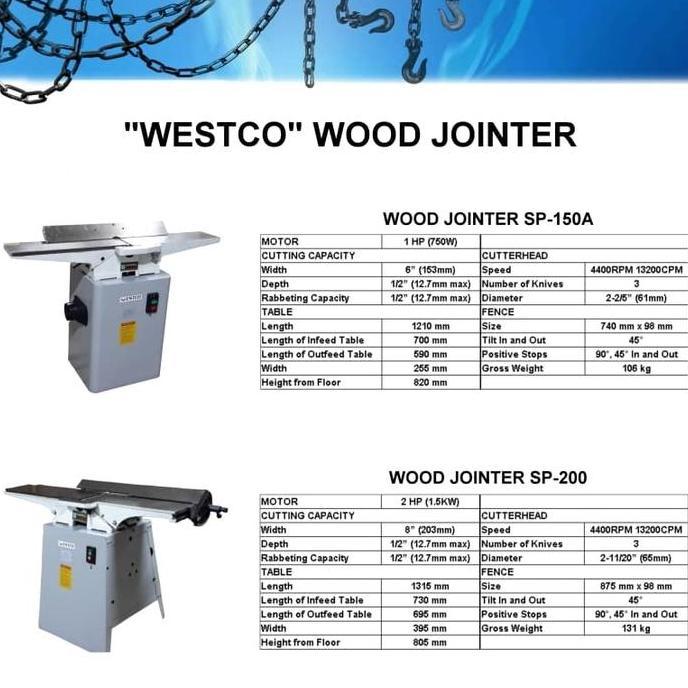 $$$$] Mesin Wood Jointer 6" WJ150 / WJ 150 WESTCO