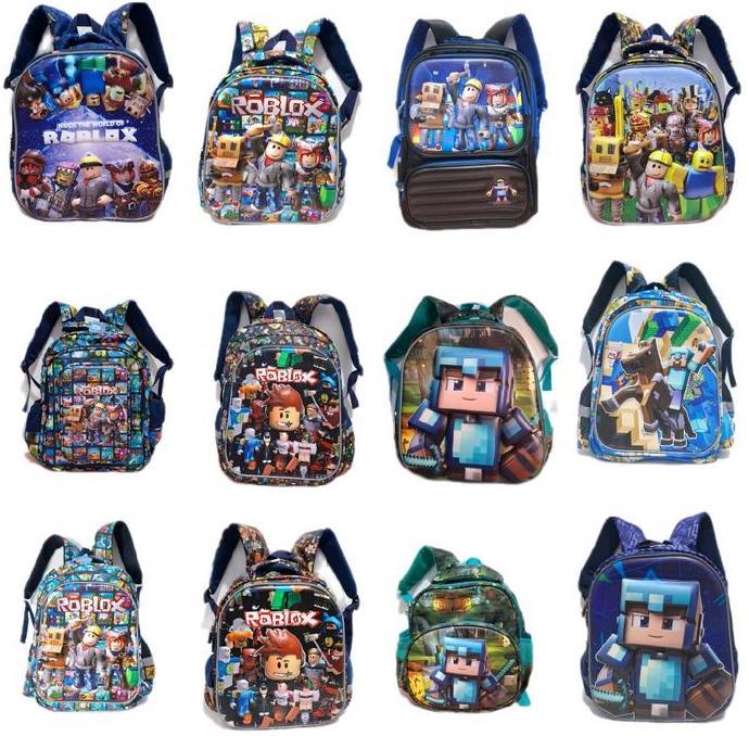 Bag- Tas Sekolah Anak Laki Laki Tk Karakter Roblox Hsd Rm 13 Inch Motif Timbul 3 Dimensi Ransel Fash