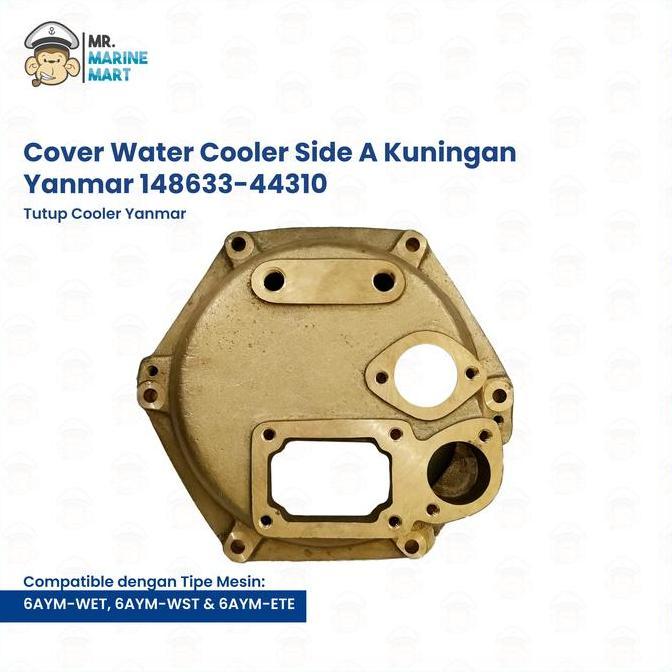 TERMURAH - Cover Water Cooler Side A Kuningan Yanmar 148633-44310 Tutup Cooler
