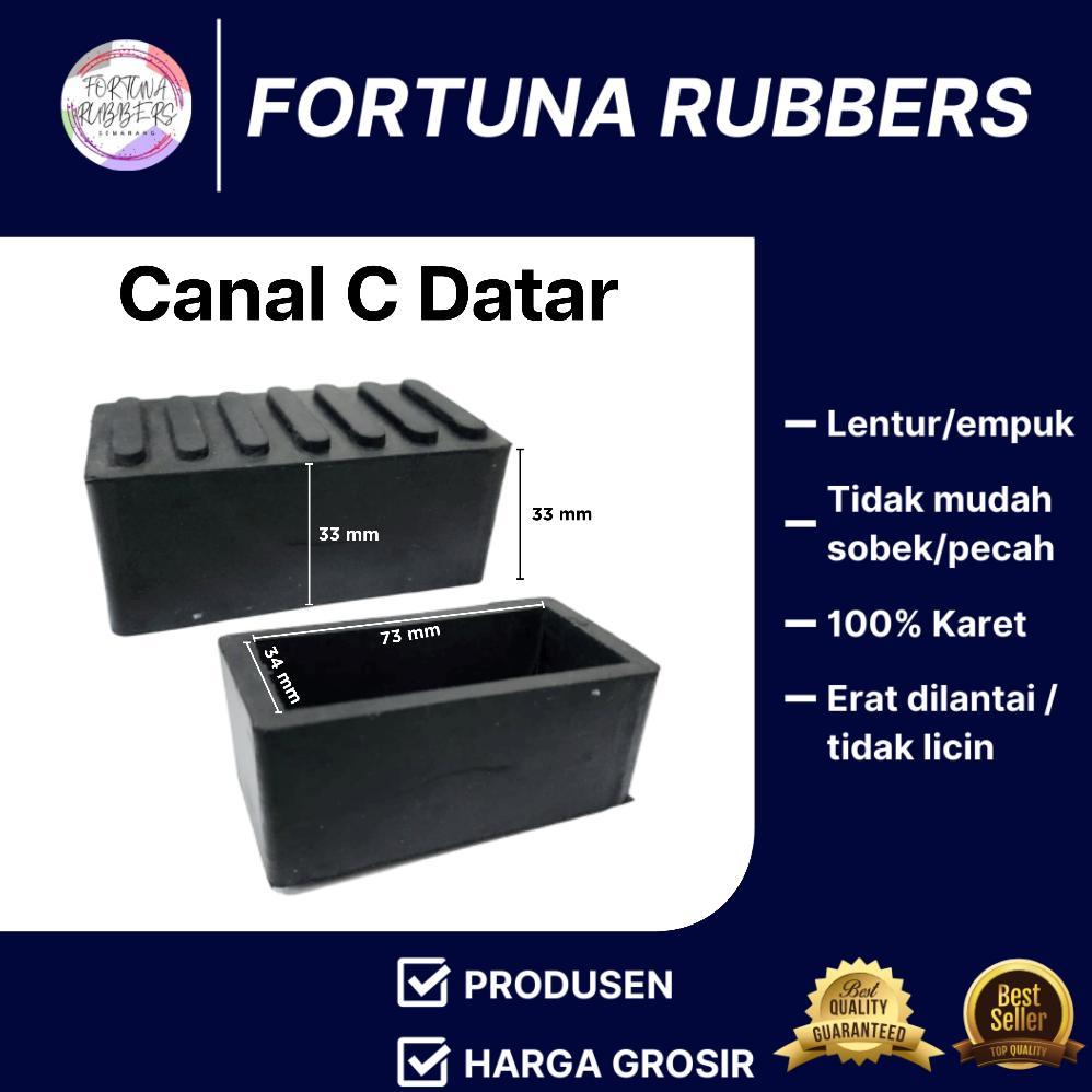 KAKI KARET TANGGA BAJA RINGAN CANAL C DATAR UKURAN 35X75 MM
