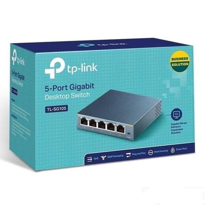 TERMURAH - TP-Link TL-SG105 TPLink 5 Port Gigabit Switch Steel Case TPlink SG105