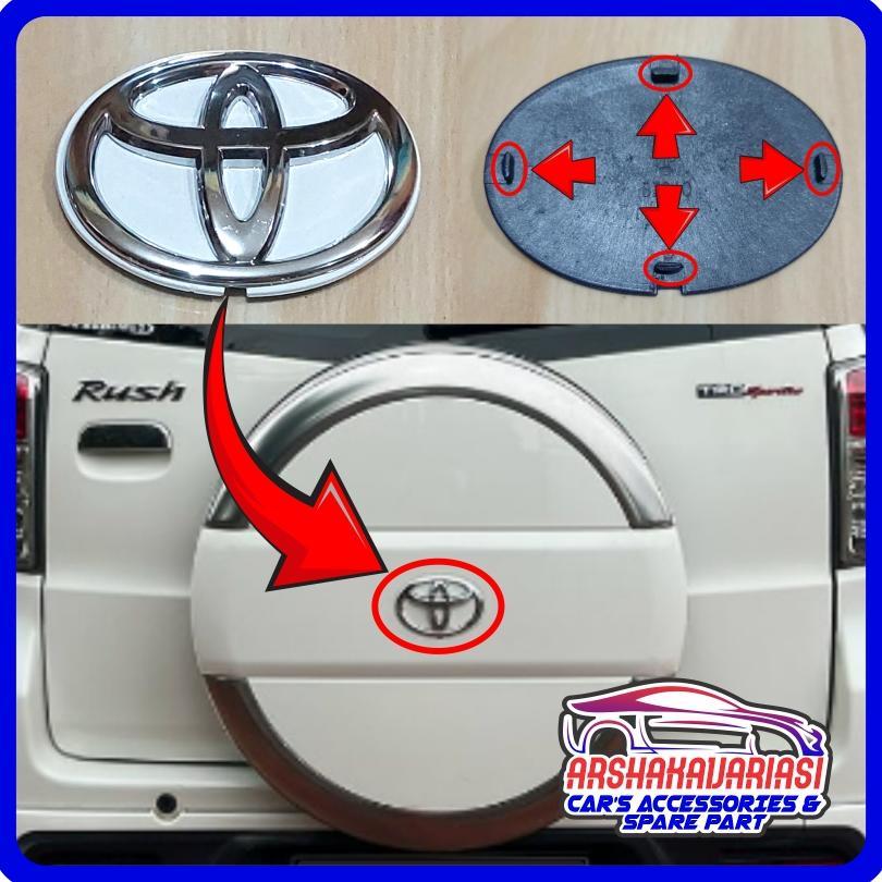 Emblem Logo Cover Tutup Ban Serep Toyota Rush Kaki 4 2006-2014
