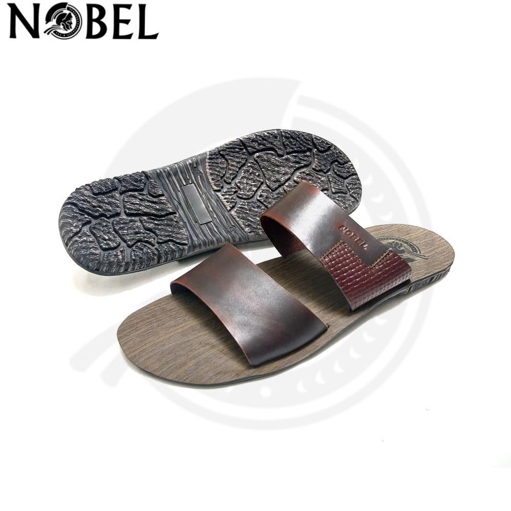 Best Seller Nobel Stone-04 Sandal Slide Selop Kokop Kulit Pria Dewasa Terbaru | Sandal Pria Untuk Le