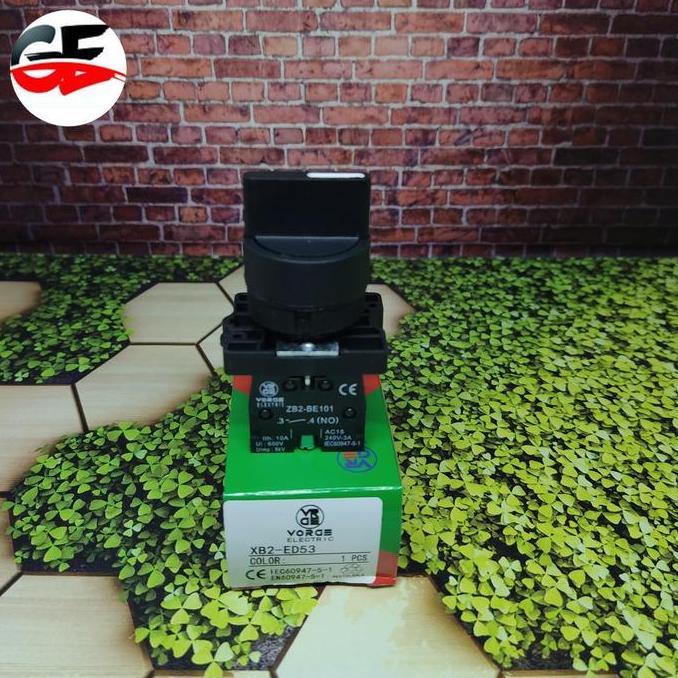 SELECTOR SWITCH VORGE XB2-ED53 2NO 3 POSISI SPRING RETURN 3POSISI AUTO27
