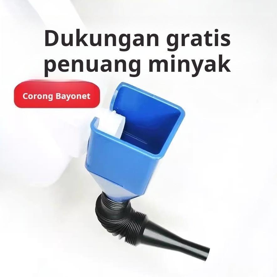 Corong teleskopik bebas genggam untuk sepeda motor, corong bayonet persegi kecil, corong pengisian b