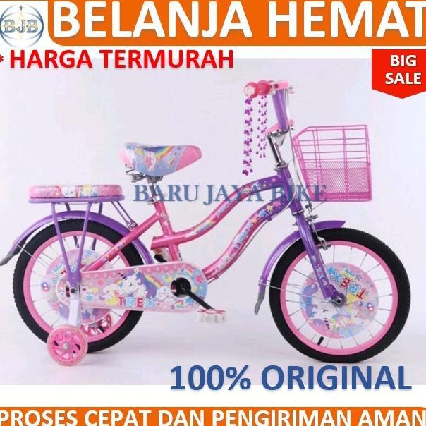 SEPEDA ANAK PEREMPUAN 16 | 18 INCH TREX UNICORN | TRENDY MURAH