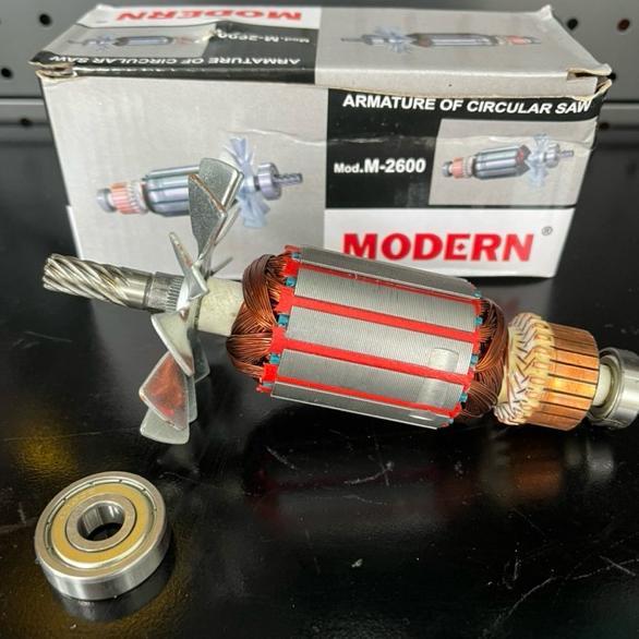 Sparepart Armature Modern Mesin Circular Saw M-2600 / Angker Dinamo Mesin Gergaji Kayu M2600 / Circl