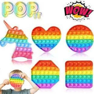 Promo (Sp) Pop It Mainan Anak Murah / Fidget Push /Pereda Stress / Puzzle Rainbow Tatakan Anti Panas