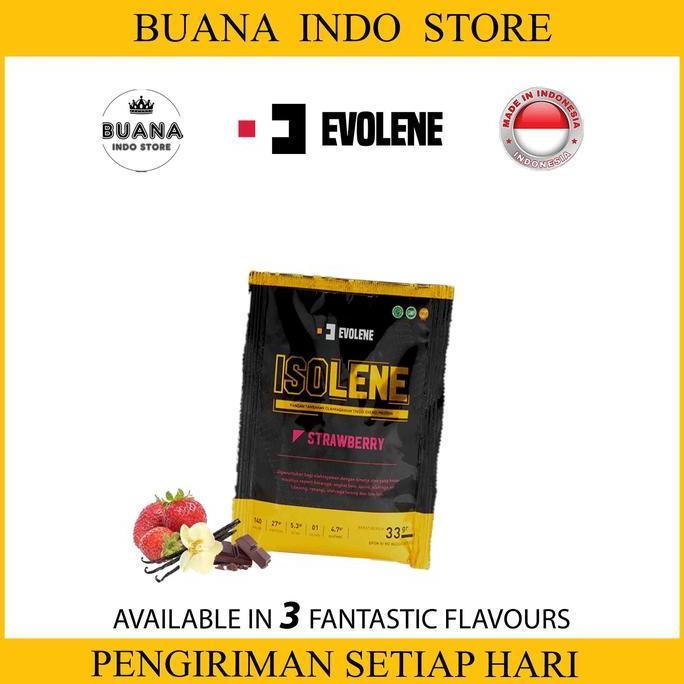 Evolene Isolene Sachet Whey Protein Isolate - Susu Suplemen Fitness Gym Workout