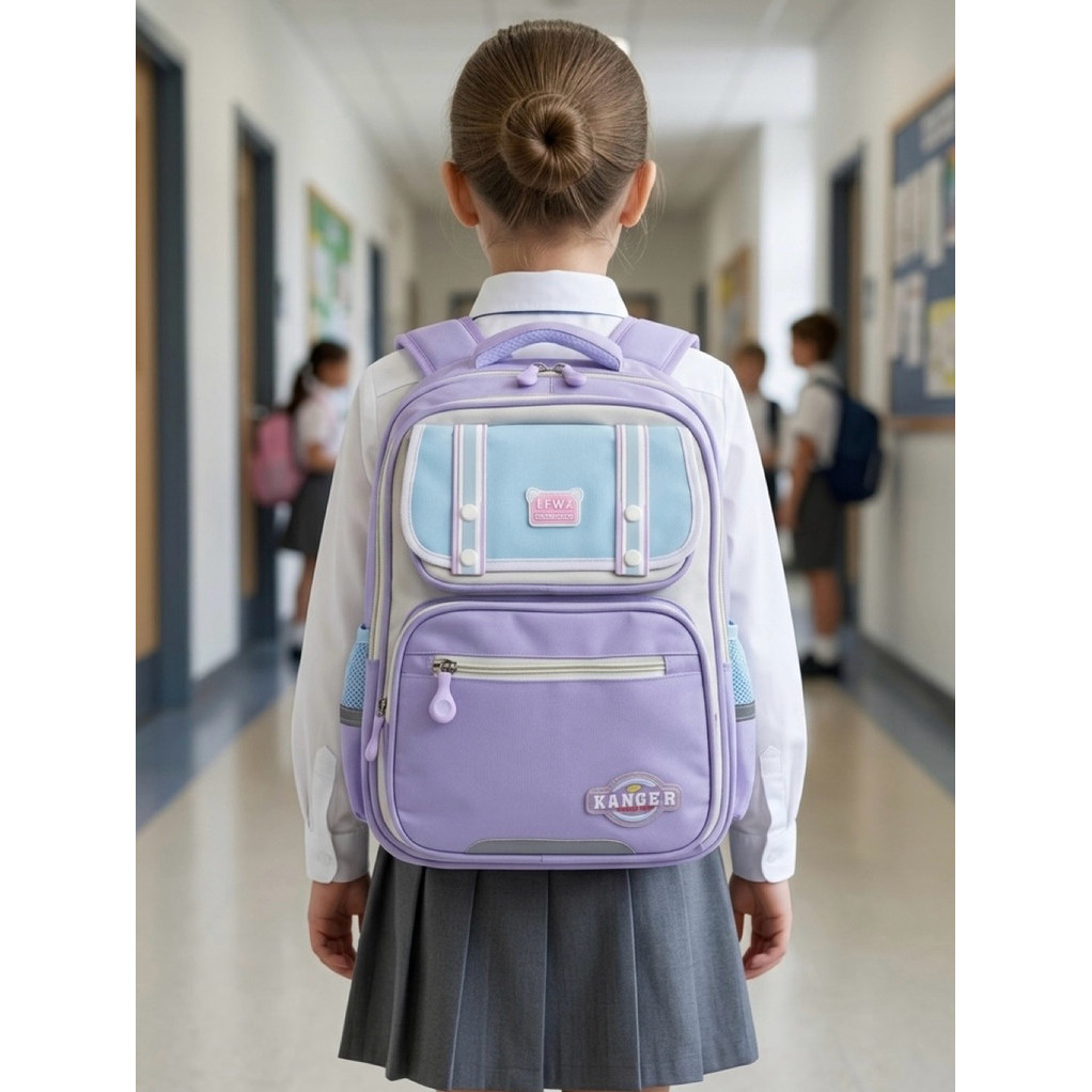 Tas Ransel Anak Perempuan Ungu Kualitas Tinggi #Kanger Sweet Series – Stylish, Kuat, Nyaman & Multif