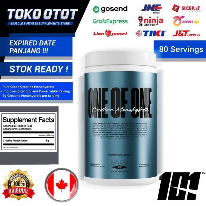 One Of One Pure Creatine Monohydrate Unflavored 80 Servings 400Gr Recovery Boost Strength Power Supp