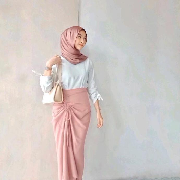 Rok Serut Satin / Rok Span Serut