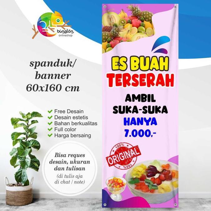 Spanduk Banner Es Buah Terserah, Es Buah Prasmanan